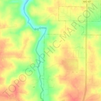 Brady Lake Dam South topographic map, elevation, terrain