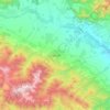 Telavi topographic map, elevation, terrain