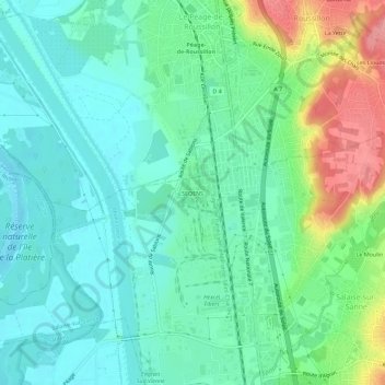 SEQENS topographic map, elevation, terrain