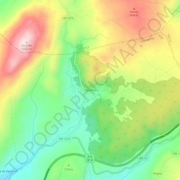 Perafita topographic map, elevation, terrain