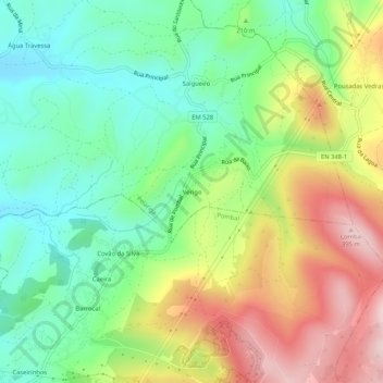 Verigo topographic map, elevation, terrain