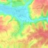Borralha topographic map, elevation, terrain