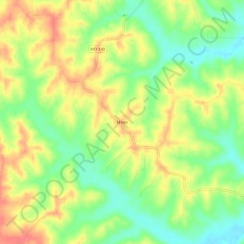 Mines topographic map, elevation, terrain