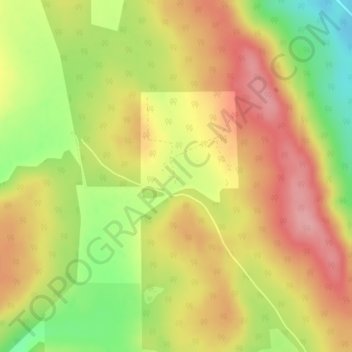Whispering Pines Ranch topographic map, elevation, terrain