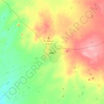 En Nahud topographic map, elevation, terrain