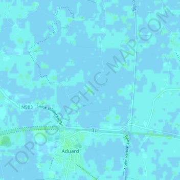 Fransumer Voorwerk topographic map, elevation, terrain