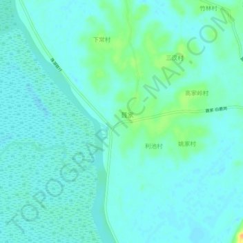 聂家村 topographic map, elevation, terrain