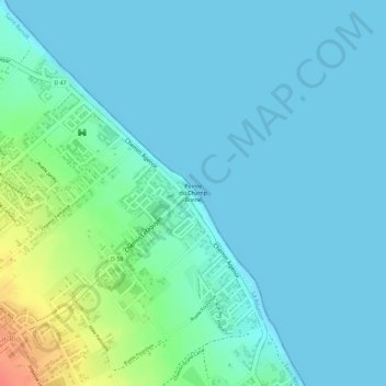 Pointe du Champ Borne topographic map, elevation, terrain
