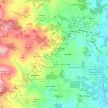 Xermar topographic map, elevation, terrain