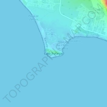 Cape Trafalgar topographic map, elevation, terrain
