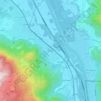 Fischbach topographic map, elevation, terrain