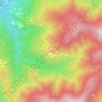 Crasciana topographic map, elevation, terrain