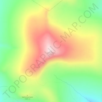 Saukampen topographic map, elevation, terrain