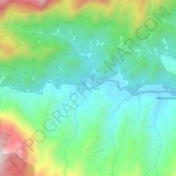 Mamolifoly topographic map, elevation, terrain