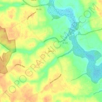 Mascot topographic map, elevation, terrain