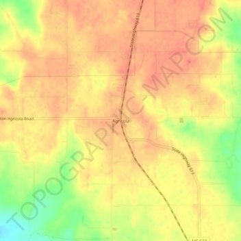 Agricola topographic map, elevation, terrain