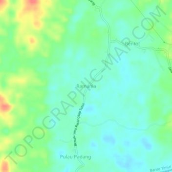 Ramania topographic map, elevation, terrain