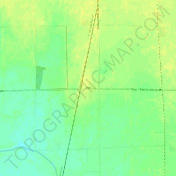 Peck topographic map, elevation, terrain