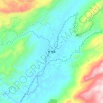 勐捧镇 topographic map, elevation, terrain