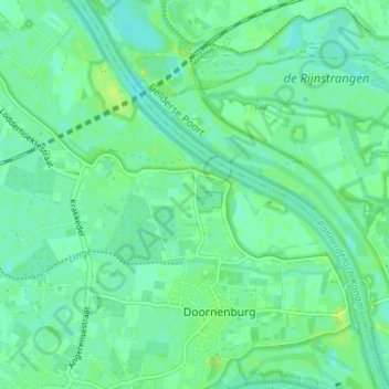 Honderdmorgen topographic map, elevation, terrain