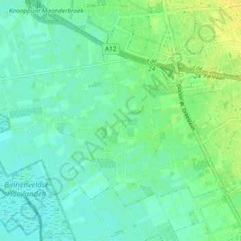 De Kraats topographic map, elevation, terrain