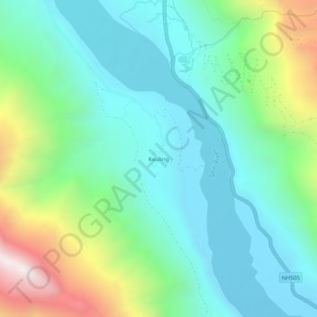 Keuling topographic map, elevation, terrain