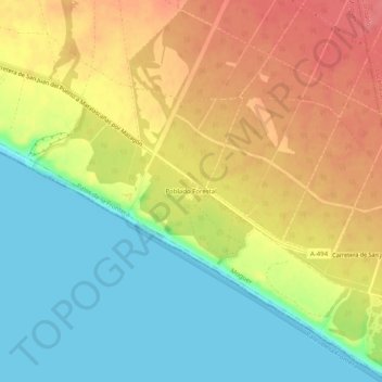 Poblado Forestal topographic map, elevation, terrain