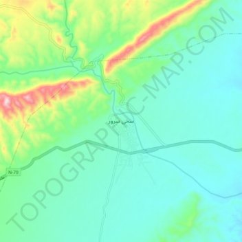 Sakhi Sarwar topographic map, elevation, terrain