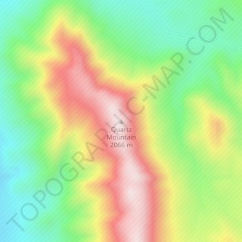Quartz Mountain topographic map, elevation, terrain