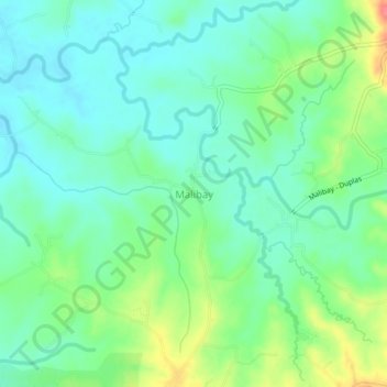 Malibay topographic map, elevation, terrain