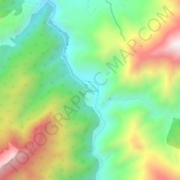 Azgour topographic map, elevation, terrain