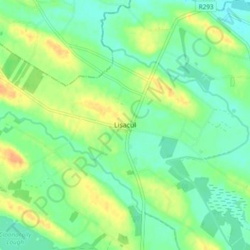 Lisacul topographic map, elevation, terrain