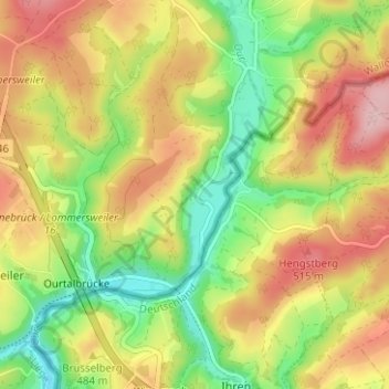 Weppeler topographic map, elevation, terrain