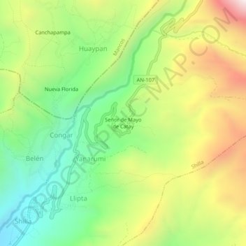 Señor de Mayo de Catay topographic map, elevation, terrain