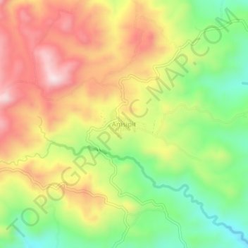 Amsipit topographic map, elevation, terrain