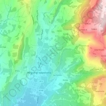 Vigolo topographic map, elevation, terrain