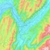 Grenoble topographic map, elevation, terrain