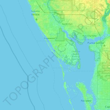 Don Pedro Island topographic map, elevation, terrain