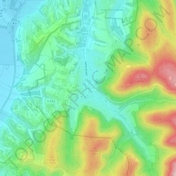 Sulz topographic map, elevation, terrain