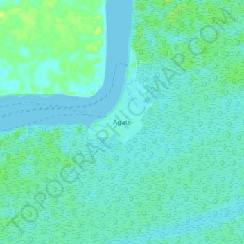 Agats topographic map, elevation, terrain