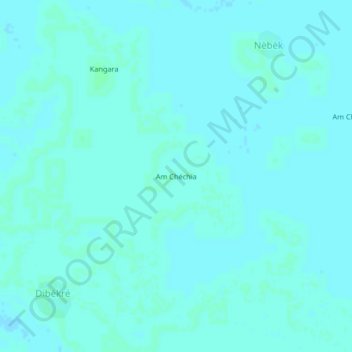 Am Chéchia topographic map, elevation, terrain