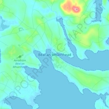 Belmullet topographic map, elevation, terrain