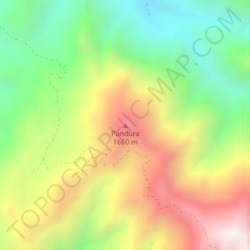 Pandura topographic map, elevation, terrain