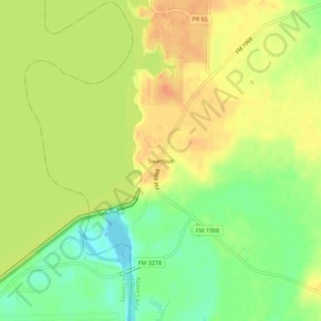 Swartout topographic map, elevation, terrain