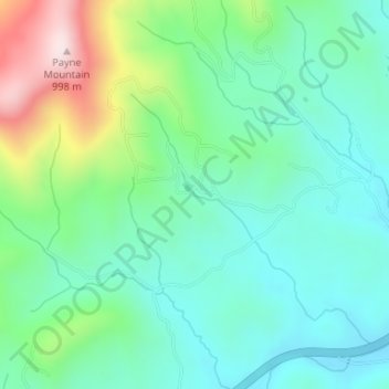 Hideaway Mountain Lake Dam topographic map, elevation, terrain