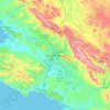 San Luis Obispo topographic map, elevation, terrain