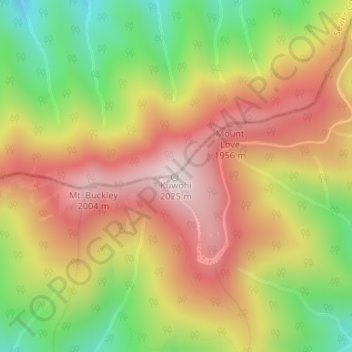 Clingmans Dome topographic map, elevation, terrain