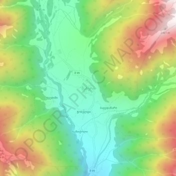 Mazeri topographic map, elevation, terrain