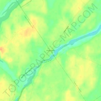 Chase Mills topographic map, elevation, terrain