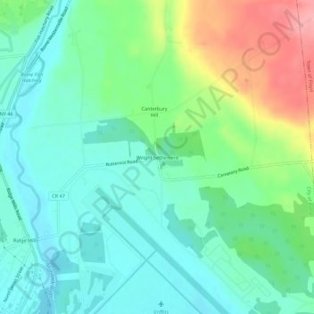 Wright Settlement topographic map, elevation, terrain
